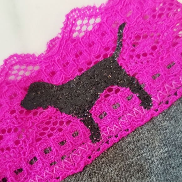 Victoria's Secret PINK Vintage Lace Glitter Extra Low Rise Cheekster Panty NWT - Picture 9 of 13